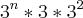 {3}^{n} * 3 * {3}^{2} {3}^{n} * 3 * {3}^{2}