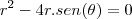 r^2-4r.sen(\theta)=0