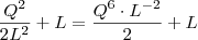 \frac{Q^2}{2L^2} + L = \frac{Q^6 \cdot L^{-2}}{2} + L