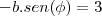 -b.sen(\phi)=3