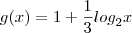 g(x)=1 + \frac{1}{3}{log}_{2}x