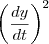 \left(\frac{dy}{dt}\right)^2
