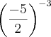 \left(\frac{-5}{2}\right)^{-3}