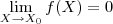 \lim_{X \to X_0} f(X) = 0 \lim_{X \to X_0} f(X) = 0