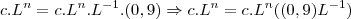 c.L^{n} =  c.L^{n}.L^{-1}.(0,9)\Rightarrow c.L^{n}= c.L^{n}((0,9)L^{-1})