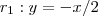 r_1 : y = -x/2