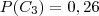 P(C_3) = 0,26