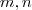 m,n m,n