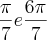 \frac{\pi}{7} e \frac{6\pi}{7}