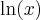 \ln(x) \ln(x)