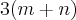 3(m+n)