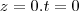 z=0.t = 0