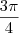 \frac{3\pi}{4} \frac{3\pi}{4}