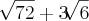 \sqrt[]{72}+3\sqrt[]{6}