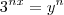 3^{nx}=y^n