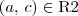 (a,\,c)\in \textrm{R2} (a,\,c)\in \textrm{R2}