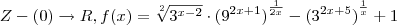 Z-\left(0 \right)\rightarrow R,  f(x)=\sqrt[2]{{3}^{x-2}}\cdot{({9}^{2x+1})}^{\frac{1}{2x}}-{({3}^{2x+5})}^{\frac{1}{x}}+1