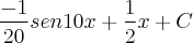 \frac{-1}{20}sen10x + \frac{1}{2}x + C