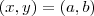 (x,y) = (a,b)