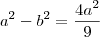 a^2-b^2=\frac{4a^2}{9}
