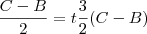 \frac{C-B}{2}=t\frac{3}{2}(C-B)