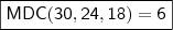 \boxed{\mathsf{MDC(30, 24, 18) = 6}}