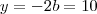 y = -2b = 10
