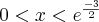 \inR\inR0<x<{e}^{\frac{-3}{2}} \inR\inR0<x<{e}^{\frac{-3}{2}}