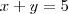 x+y=5 x+y=5