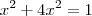 x^2+4x^2=1