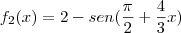 f_2(x)=2-sen(\frac{\pi}{2}+\frac{4}{3}x)