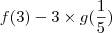 f(3)-3\times g(\dfrac{1}{5})