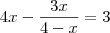 4x-\frac{3x}{4-x}=3