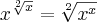 {x}^{\sqrt[2]{x}}=\sqrt[2]{{x}^{x}}