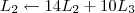 L_2 \leftarrow 14L_2 + 10L_3