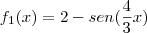 f_1(x)=2-sen(\frac{4}{3}x)