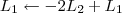 L_1 \leftarrow -2L_2 + L_1