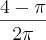 \frac{4-\pi}{2\pi}