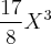\frac{17}{8} X{}^{3}