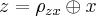 z = {\rho}_{zx}\oplus x z = {\rho}_{zx}\oplus x