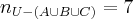 {n}_{U-(A\cup B\cup C)} = 7