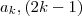 a_k ,(2k-1)