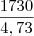 \frac{1730}{4,73}