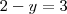 2-y=3