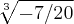 \sqrt[3]{-7/20}