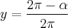 y=\frac{2\pi-\alpha}{2\pi} \right)
