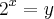 {2}^{x}=y