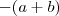 -(a+b) -(a+b)
