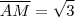 \overline{AM} = \sqrt{3}