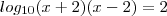 log_{10}(x+2)(x-2)=2